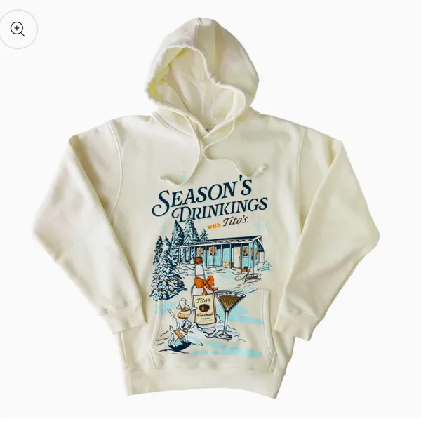 Tito's Season's Drinkings Ugly Holiday Hoodie - Image 2
