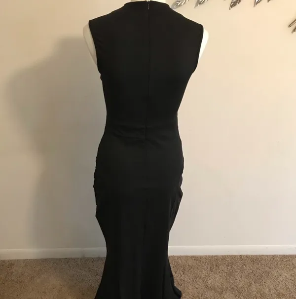 Size Large Long Rhinestone black sleeveless dress - Image 6