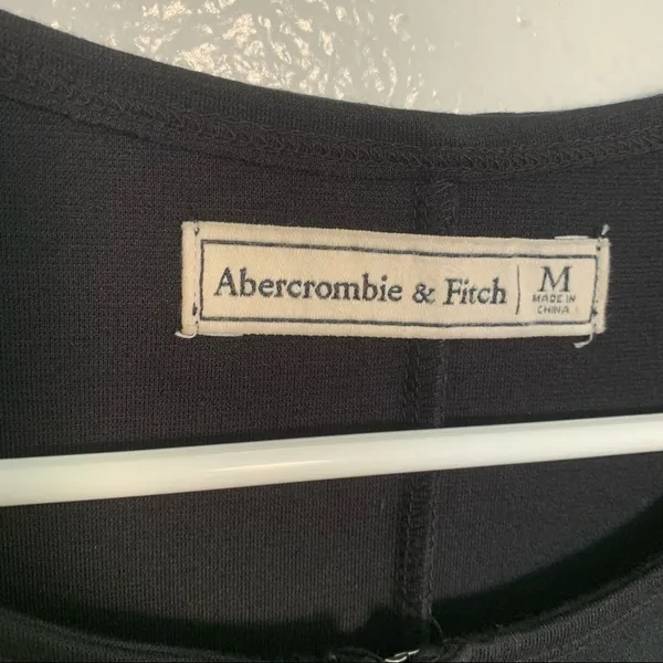 Abercrombie & Fitch Women's Size Medium Short Sleeve Ponte Shift Dress Black - Image 11