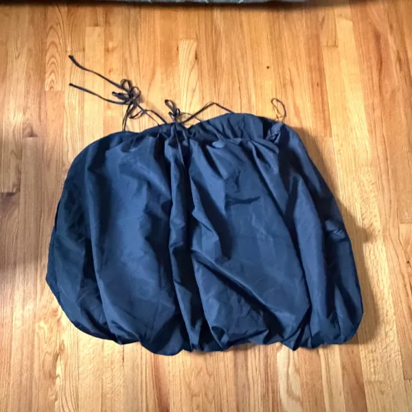 Old Navy The Occasion Bubble Skirt 2X Navy Blue Drawstring Waist Mini dress - Image 3