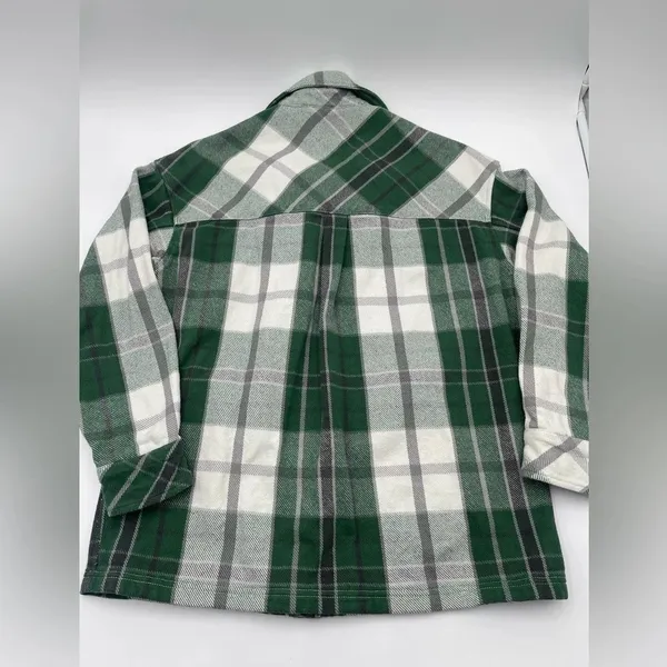 Offline by Aerie XS Plaid Green & White Jacket Shacket Oversized Women’s Layers - Image 7
