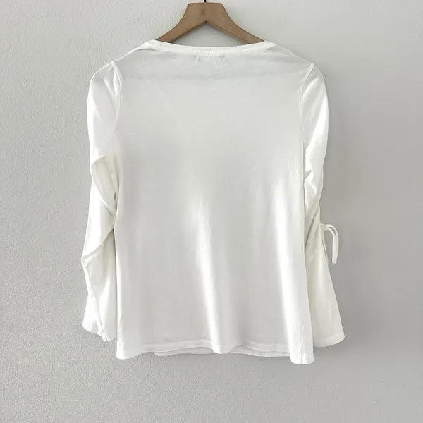 100% Cotton Tie Bell Sleeve Top InCashmere S Whimsy Fairy Ren Faire Boho Cottage - Image 5