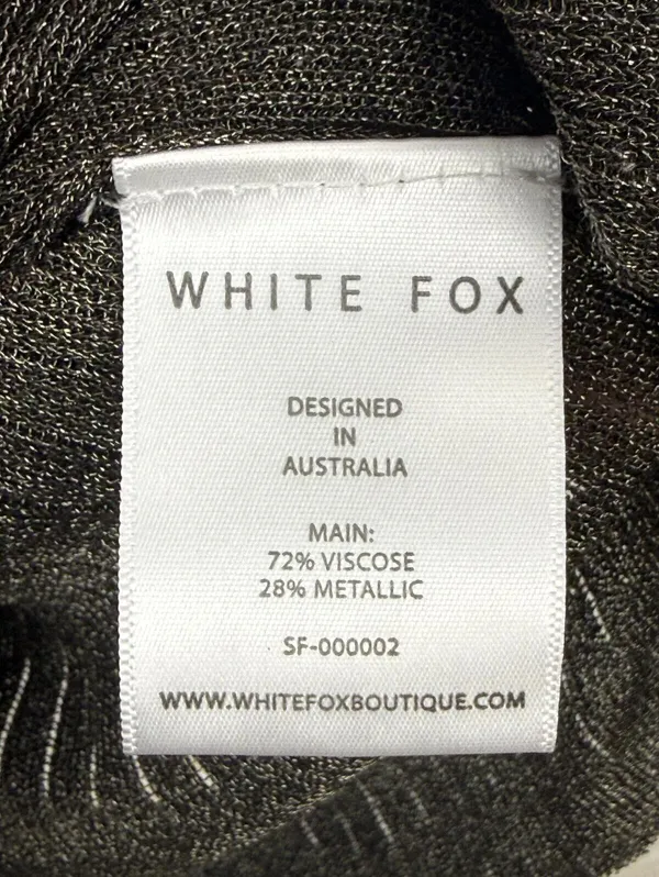 White Fox Metallic Gray Knit Adjustable Strappy Tank Top - Size - XL - Image 4