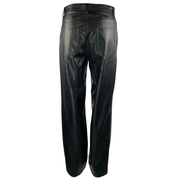 Abercrombie & Fitch The 90s Relaxed Jean Coated Black High Rise Denim Jeans 4 - Image 3