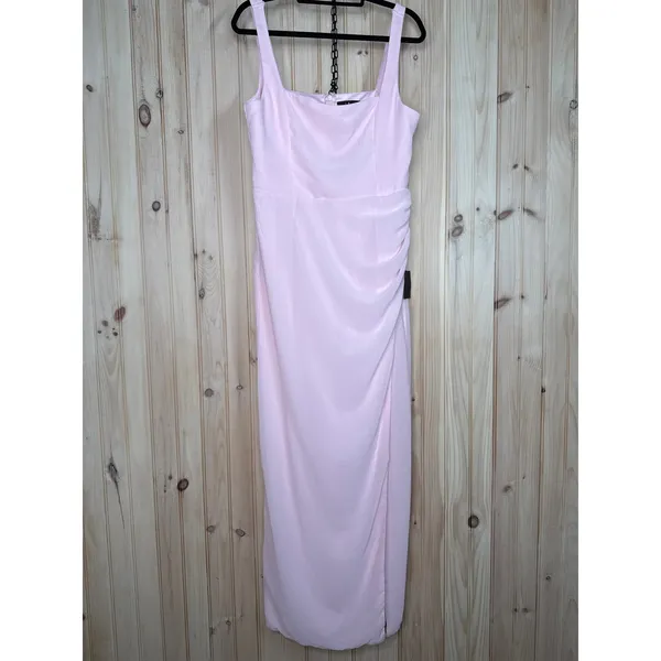 NWT Lulus Glamorous Disposition Light Pink Ruched Maxi Dress Bridesmaid Size XL - Image 2