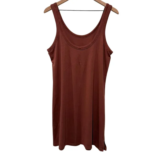 Lululemon Classic Fit Cotton Blend Dress Women Sz 10 Ancient Copper Scoop Neck - Image 2