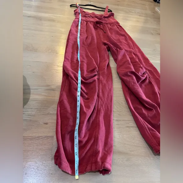 Free People Inbound Onesie crimson red size large NWT - Image 13