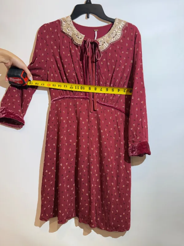 Free People Delfina Black Lace Peter Pan Collar Cutout Mini Dress Size M - Image 5