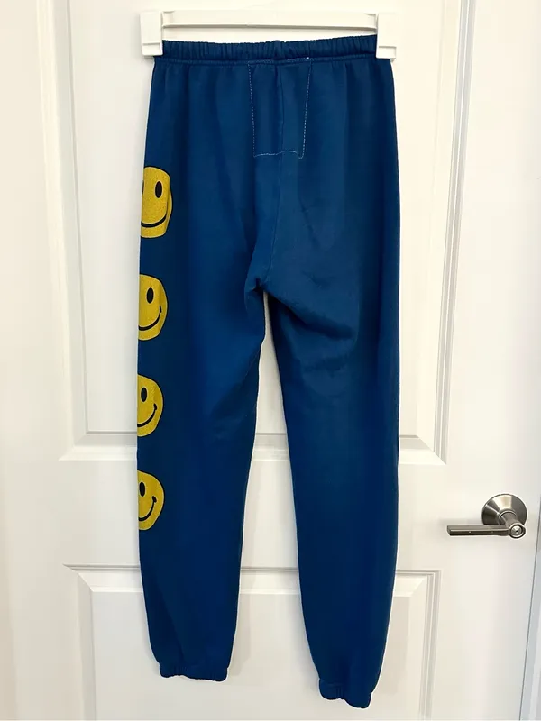 Aviator Nation Women’s Smiley 2 Sweatpants Jogger Royal Navy Blue Small - Image 5