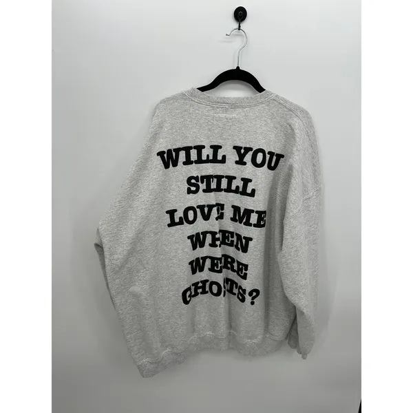 Skull House Ghost Graphic Sweatshirt Gray Will You Still Love Me XL 2XL - Image 2