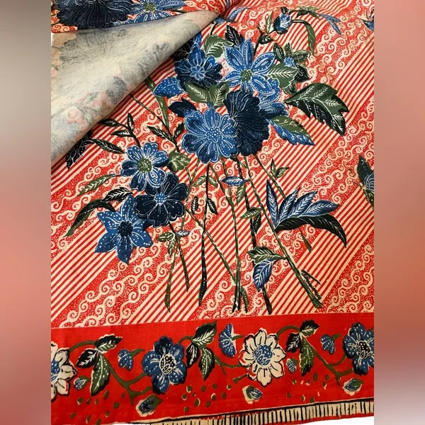 Tommy Hilfiger Vintage Orange Boho Hippie Western Cottagecore Floral Wrap Skirt - Image 3