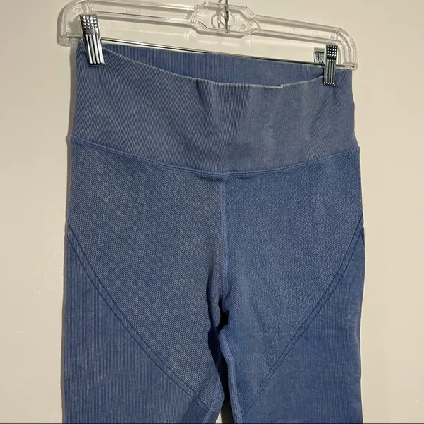 Aerie OFFLINE Seamless‎ High Waisted 7/8 Legging Blue Medium Athleisure Yoga Gym - Image 7