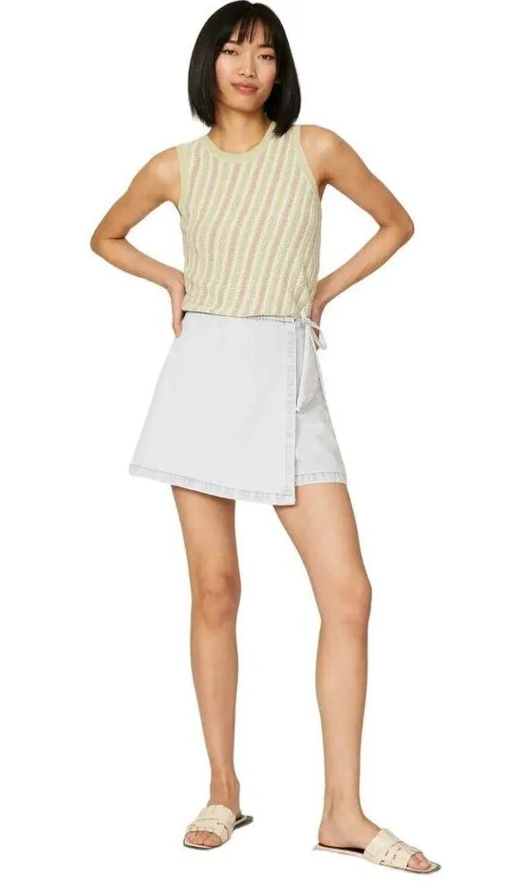 BlankNyc Don't You Know Denim Skort in Blue 29 Womens Jean Skirt Shorts - Image 14
