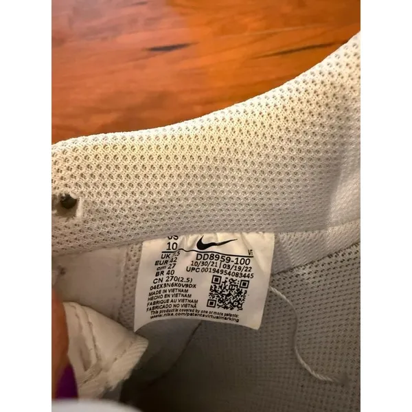 Nike Air Force 1 Triple White Sneakers Women’s 10 - Image 5