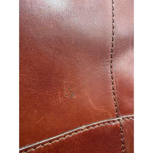 Etienne‎ Aigner Satchel Bag Womens Small Brown Leather Top Handle Logo Purse - Image 5
