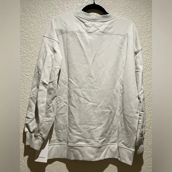 Lululemon NWT Perfectly Oversized Crewneck Sweatshirt Pullover Bone 6 graphic - Image 3