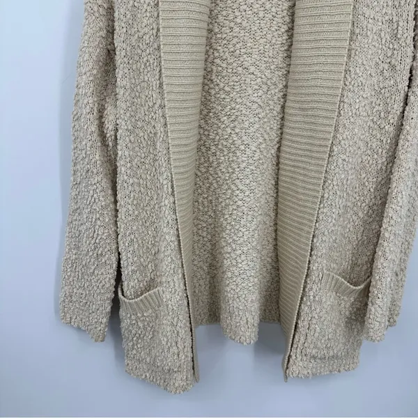 Vintage Style Cream Sweater Cardigan Size Large Boho Fall Cozy Soft Baggy - Image 5
