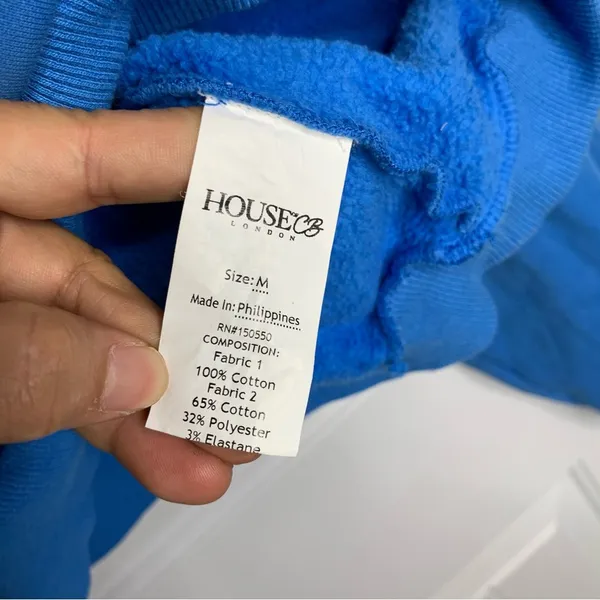 House of CB‎ blue pullover sweatshirt size medium - Image 4