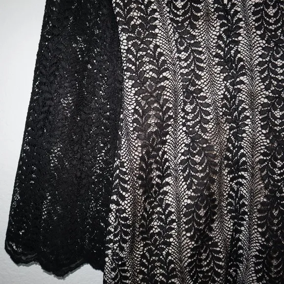 Keepsake the label Uptown black Lace mock neck Whimsigoth grunge dress XS - Image 12