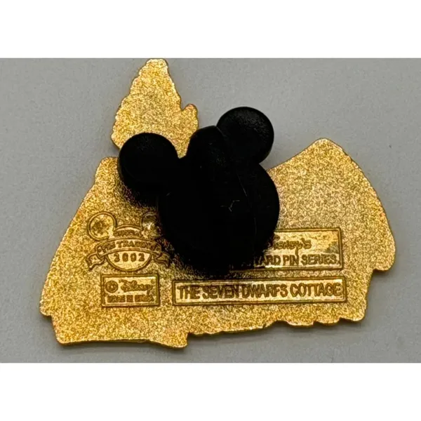 Walt Disney World 2002 The Seven Dwarfs Cottage Gold Cast Lanyard Series Pin - Image 3