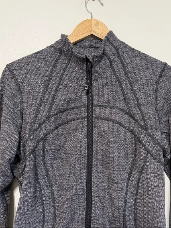 Lululemon Define Jacket Size 10 Heathered Gray Black - Image 3