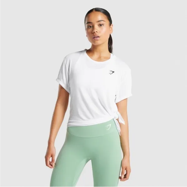 𝅺GYMSHARK Essential T-Shirt in White size Medium - Image 6