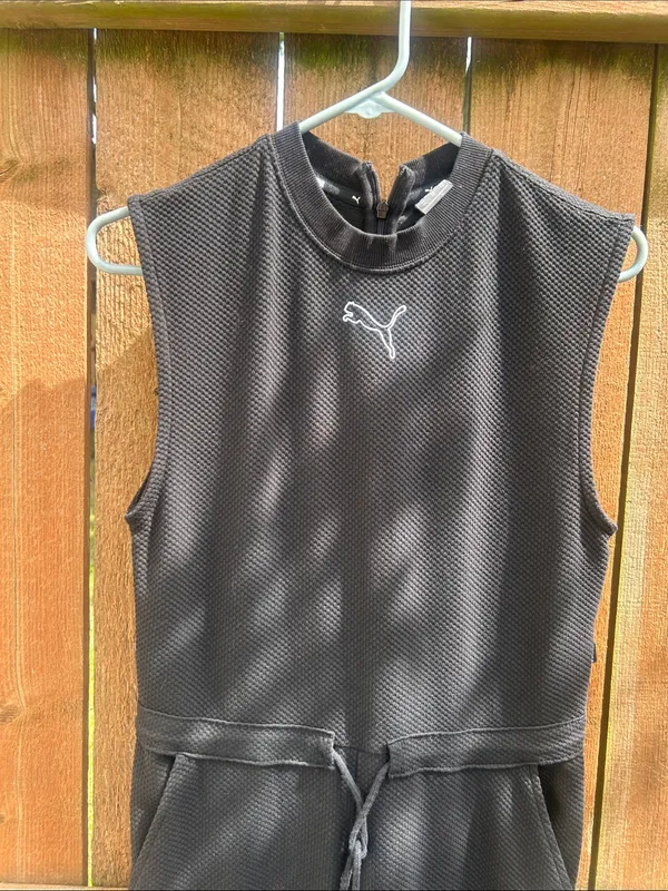 Puma Black Wide Leg Jumpsuit Size XS - Image 4
