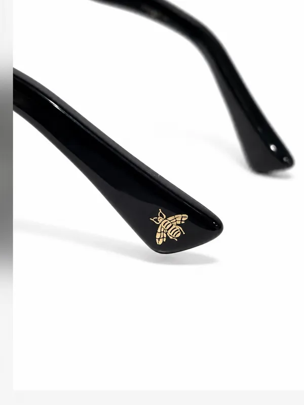 Gucci GG Logo Oversized Square Black Sunglasses Classic Black Cat-Eye Sunglasses - Image 3