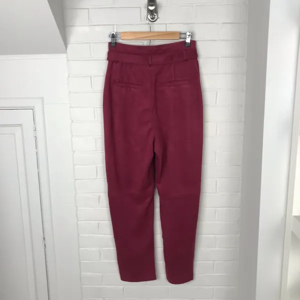 Free People NWT Nightfall Vegan Suede Paperbag Waist Cropped Pants Size 2 - Image 11