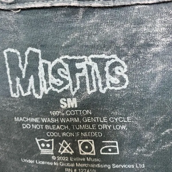 Misfits Big Face Crimson Ghost Horror Punk Rock Band Tee S - Image 4