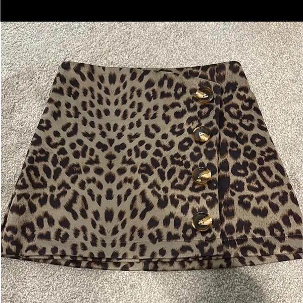 Altar’d State Baara Leopard Skirt - Image 3