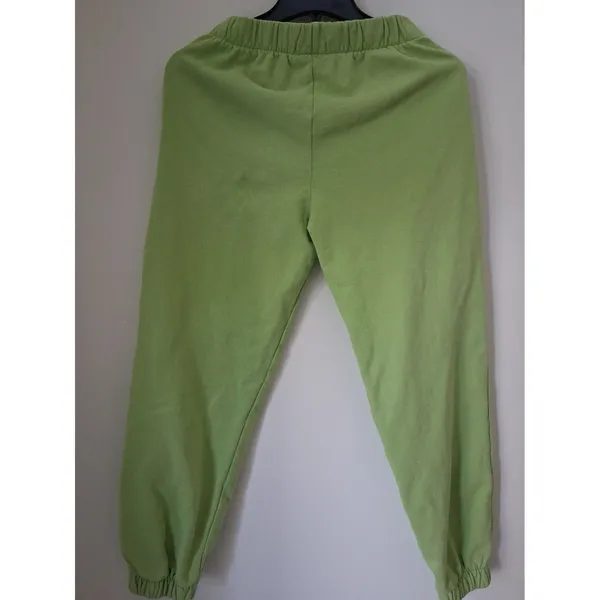 Brandy Melville Lime Green Rosa Sweatpants Joggers Fleece One Size - Image 6