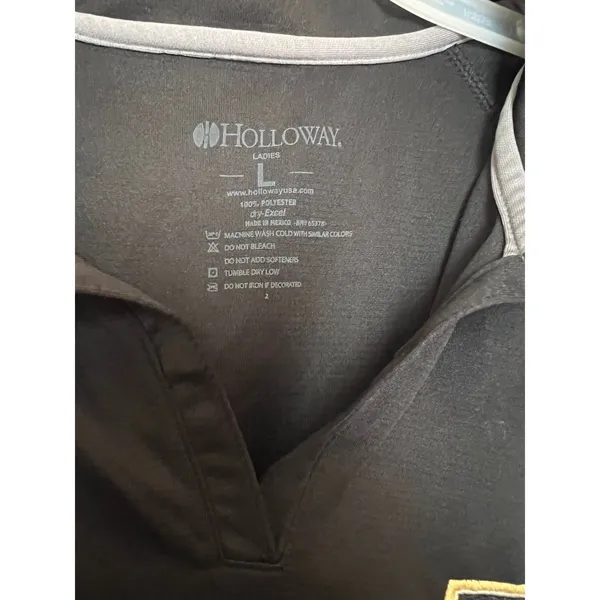 Holloway Ladies L Purdue‎ polo shirt black and gray - Image 3