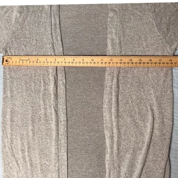 Womens Gray Knit Cardigan Open Front Long‎ Sleeve Casual Lightweight - Image 4