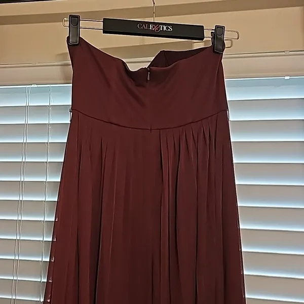 Bridesmaid Dress Cabernet Red Size 8 Multiway Formal Chiffon Gown Romantic Wine - Image 4