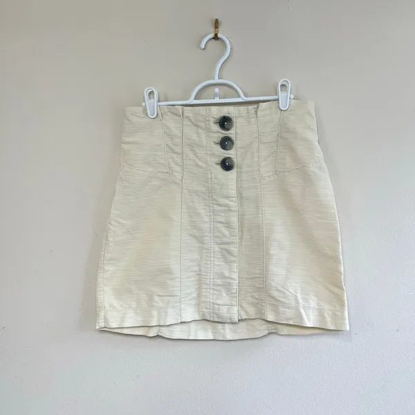 Free People Cream Every Minute Every Hour Mini Skirt 4 Women - Image 2
