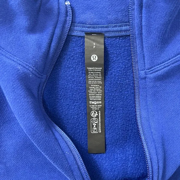 Lululemon Steady State Mens Small 1/2 Pullover Fleece Sweatshirt‎ Royal Blue - Image 5