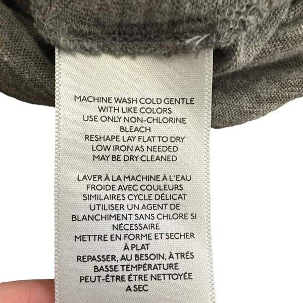 We The Free Free People Be My Baby Long Sleeve Knit Top Size Large Gray Neutral Minimalist - Image 5