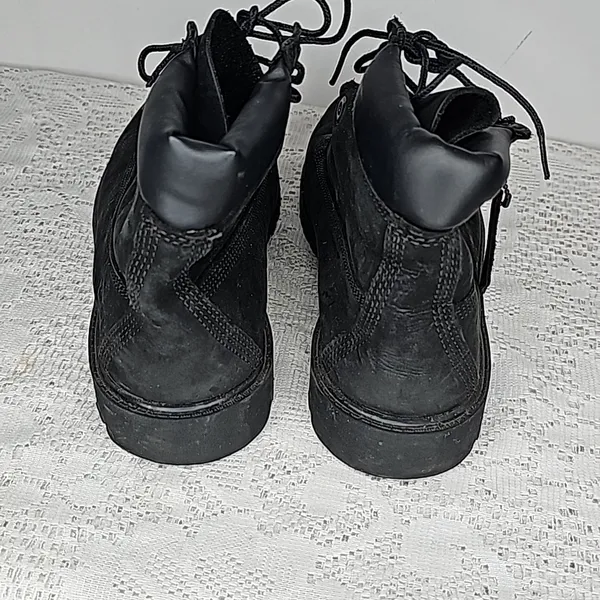 Timberland 6" padded collar waterproof black suede leather boots sz 7.5 - Image 6