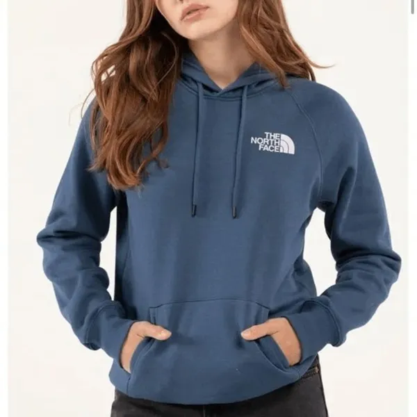 The North Face Women's Blue Graphic Injection Hoodie Sweater Medium - Image 8