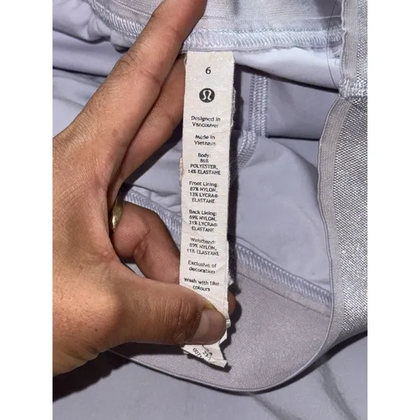 Lululemon Court Rival High-Rise Skirt Tennis Pickleball Light Blue Size 6 - Image 4
