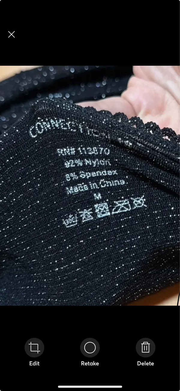 Black glitter tank top Size M - Image 3