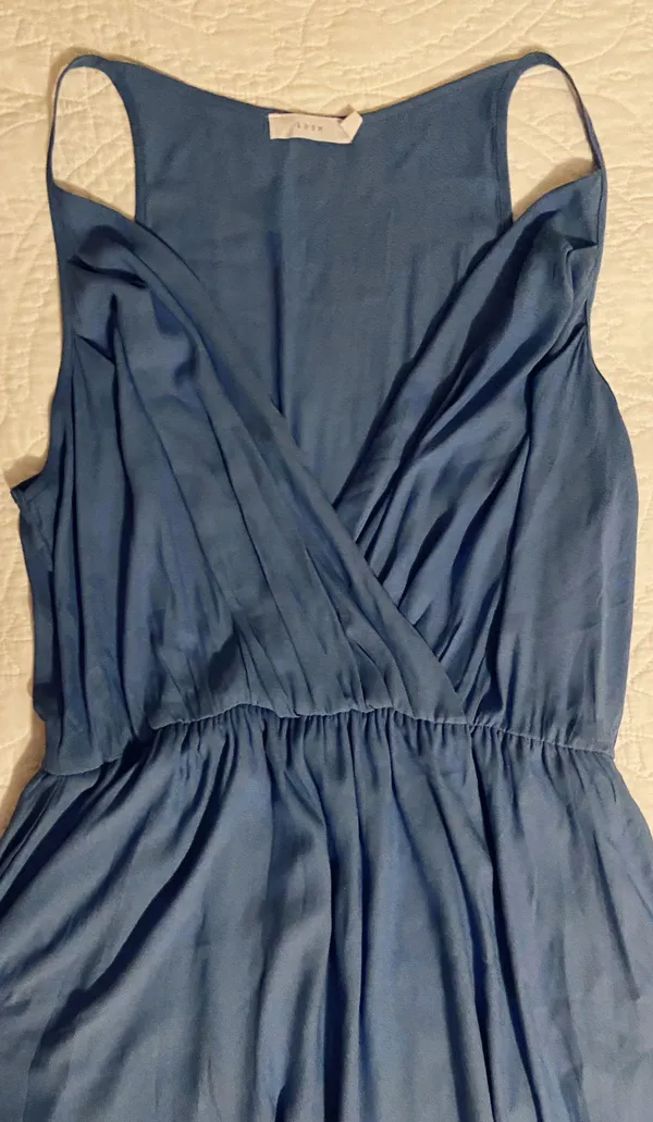 LUSH Baby blue Cami Plunge Dress - Image 4