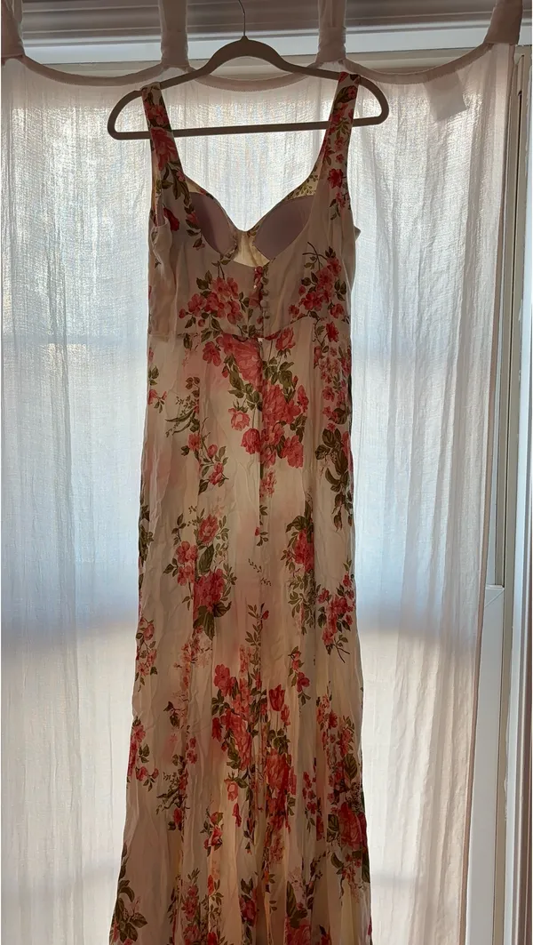 Reformation Floral Print Maxi Dress With Built In Bra - Image 4