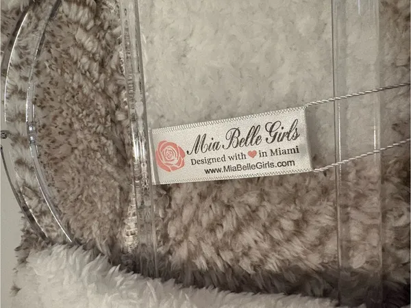 Mia Belle Girls Cozy Faux Fur Plaid open front Vest brown white mom medium - Image 4