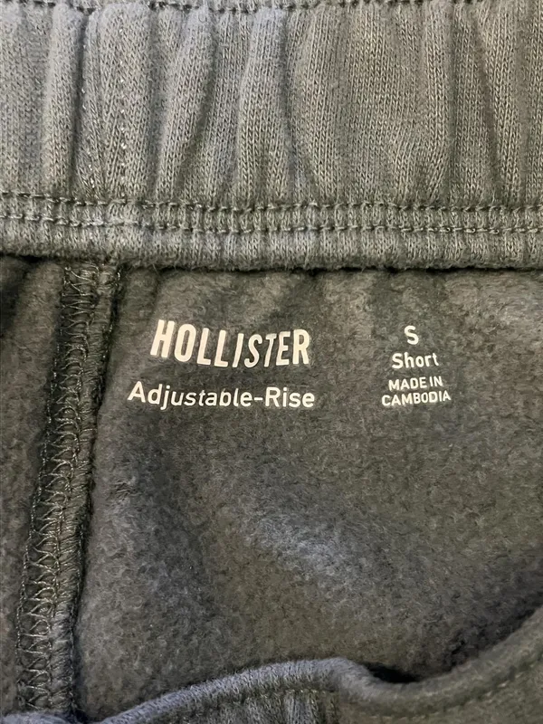 Hollister Sweatpants Women Small Blue Fleece Jogger Pants Adjustable Rise Lounge - Image 8