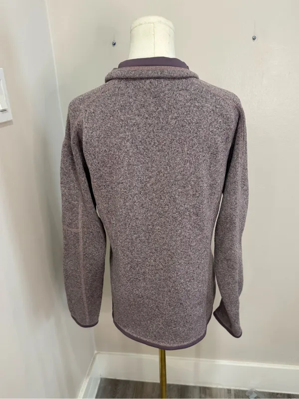 Patagonia Women's Better Sweater 1/4- Zip purple Large - Image 3