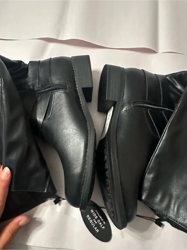 Style & Co Women’s Maliaa Buckled Tall Black Riding Boots - New - Size 7.5 - Image 8