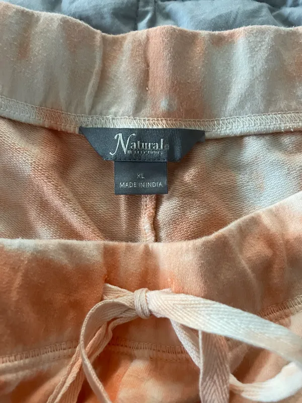 tie dye orange cotton shorts Size XL - Image 2