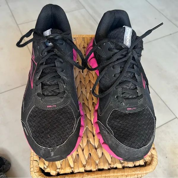 Reebok ZigLite Womens Black And Pink‎ Athletic Running Shoes Sz 9.5 us - Image 4